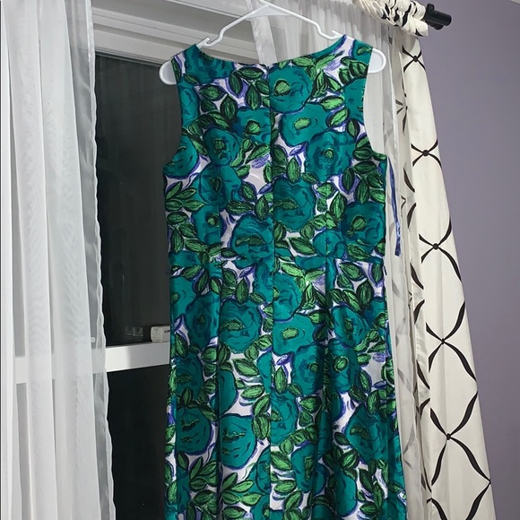 Green/Blue Nature Themed Dress 100% polyester - Picture 5 of 5